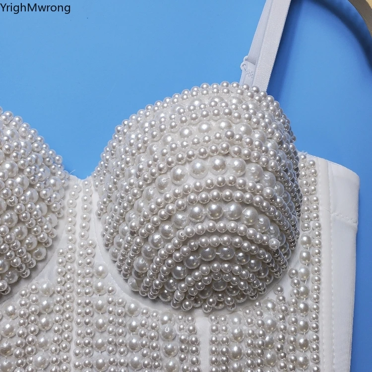 Готический корсет с бусинами и жемчужинами цепочка со стразами заклепками