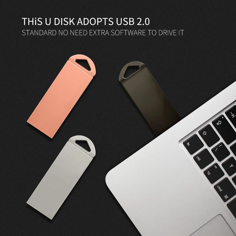 Металлический USB флеш накопитель 64 ГБ 32 16 8 4 Гб 2 30 шт.|USB флэш-накопители| |