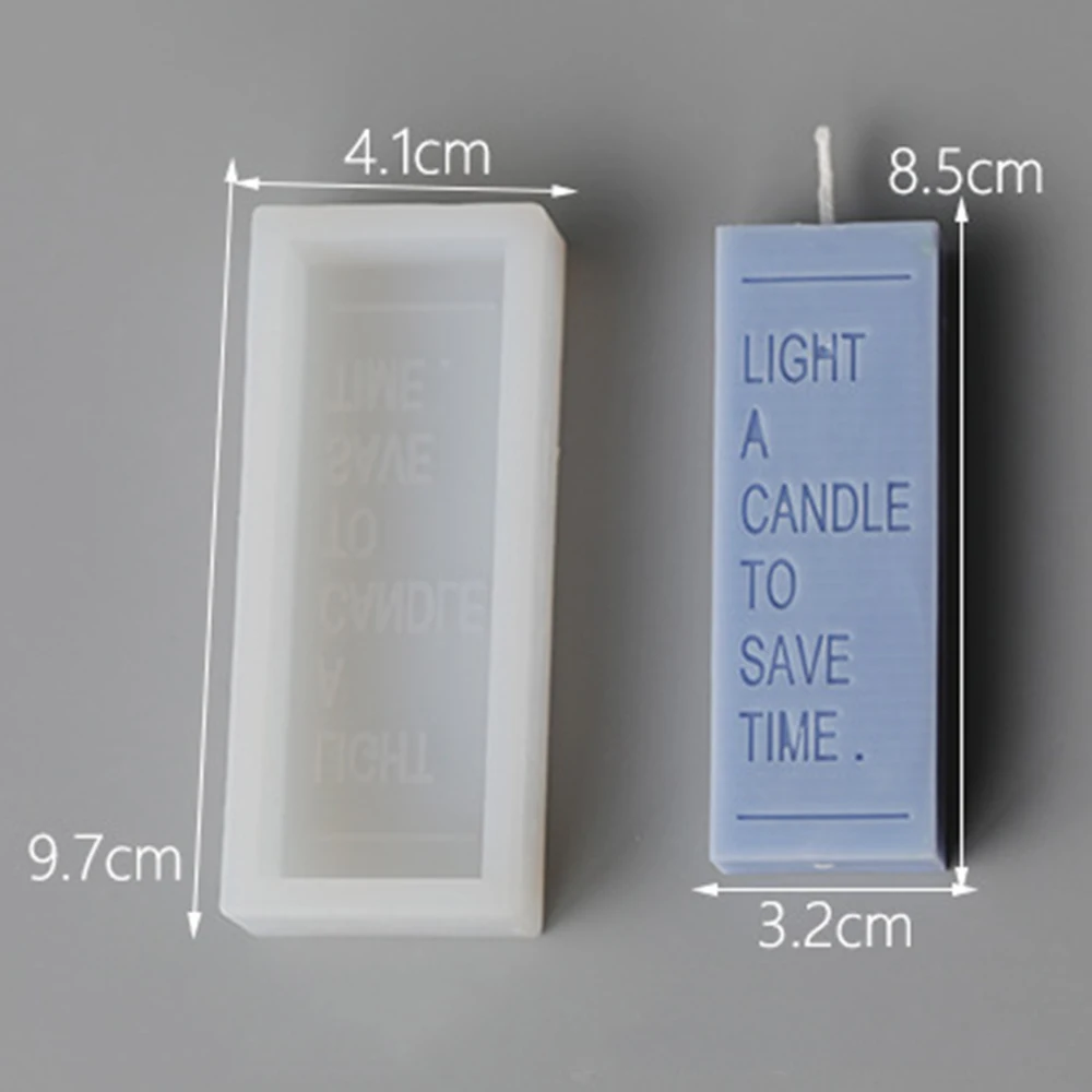 Rectangle letter candle mold popular style simple cool color scented | Дом и сад