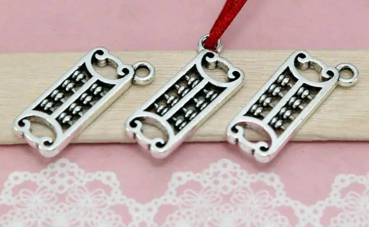 20 шт./лот ремесло тибетские серебряные маленькие счеты Браслет Подвески ручной