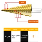 Сверло ступенчатое из быстрорежущей стали с титановым покрытием, 4-20 мм, 1310 шт.