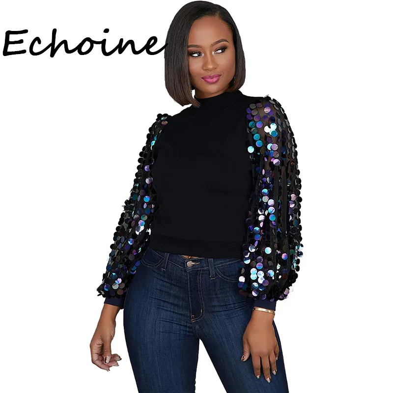 Женский однотонный свитшот с длинным рукавом и круглым вырезом|Женские