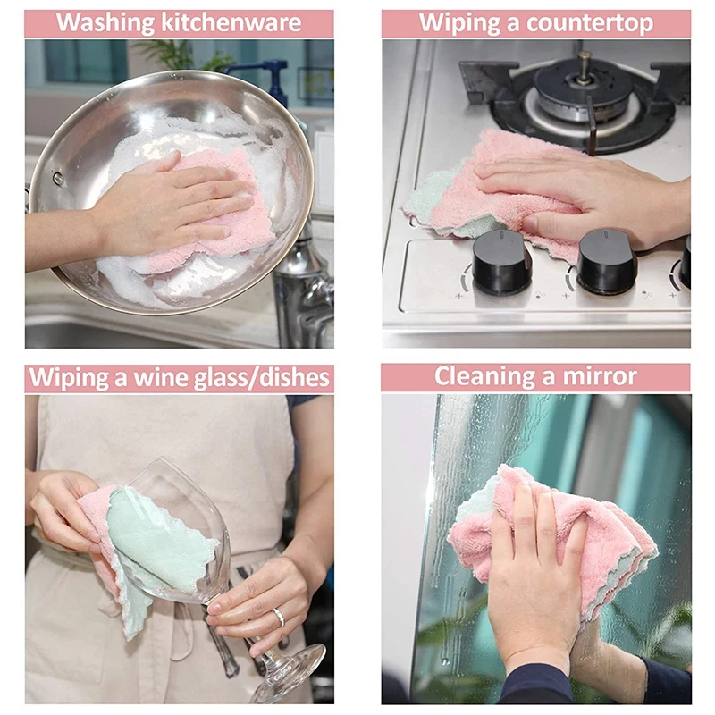 

24Pack Kitchen Towels and Dishcloths Set, Microfiber Cleaning Cloth, Kitchen Cloth, Dish Towels, Dusting Rags