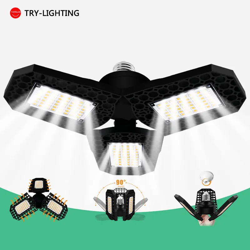 Светодиодный светильник для гаража на 360 градусов деформируемый потолочный дома