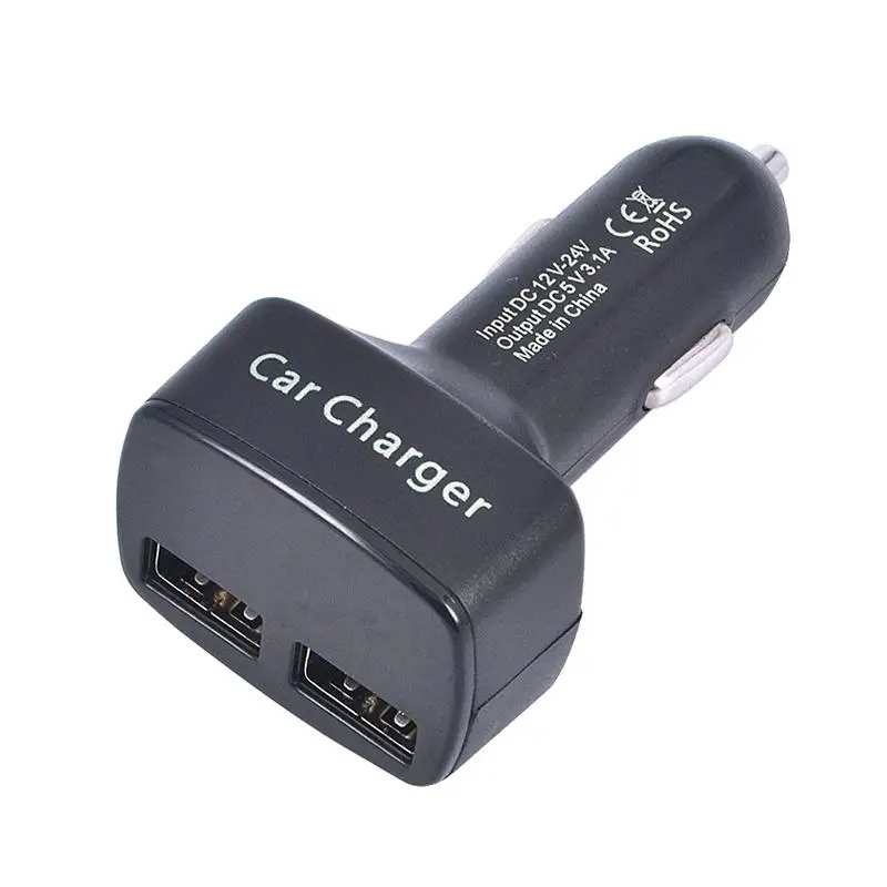 Новое поступление DC 12 24V 4 в 1 USB Автомобильное зарядное устройство двойной порт 3.1A