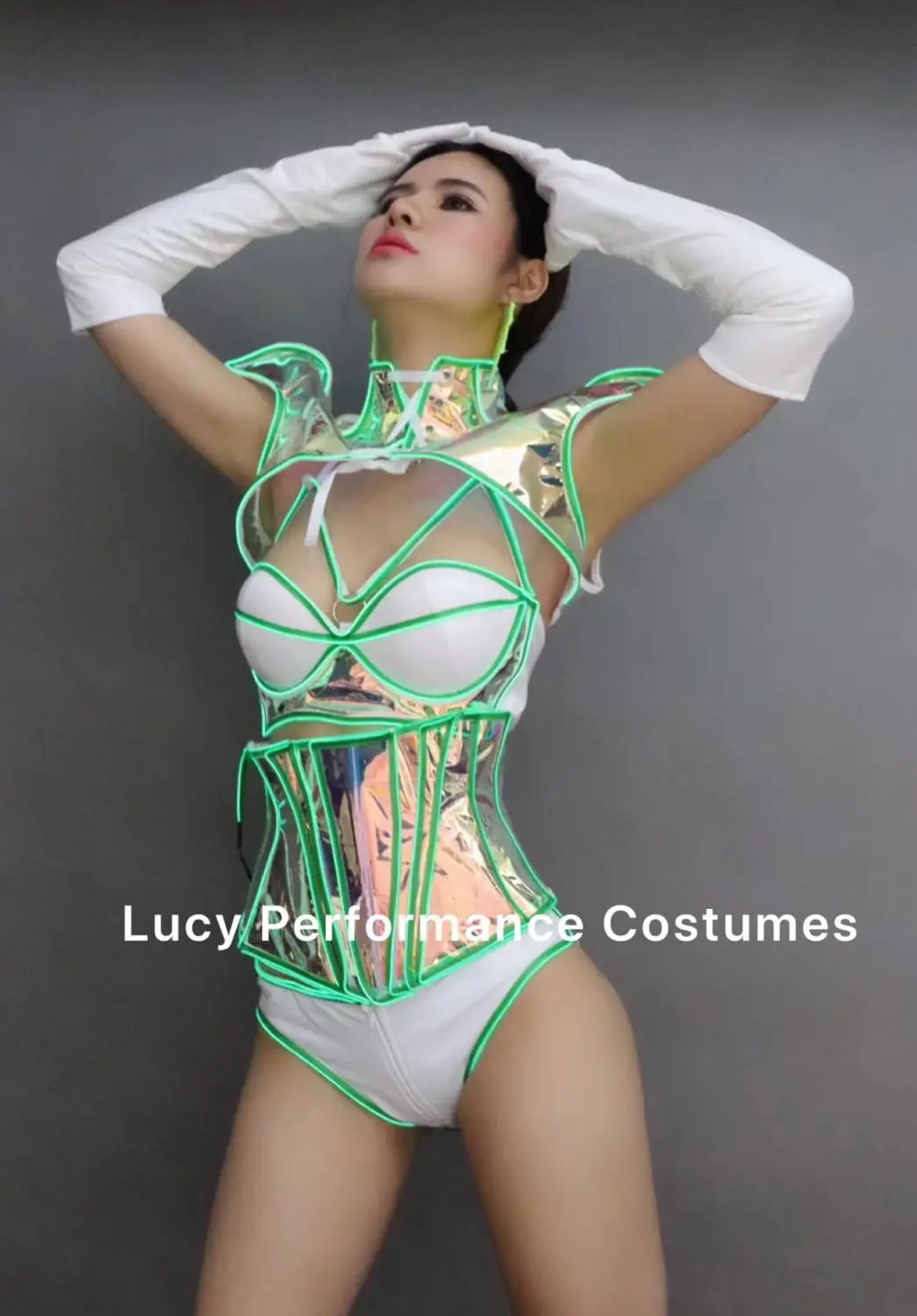 Флуоресцентный светильник Future Sense костюм для сцены вечерние костюмы фестиваля