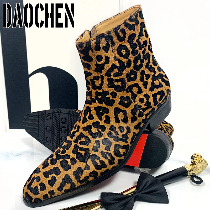 Роскошные Брендовые мужские ботинки до середины икры высококачественные