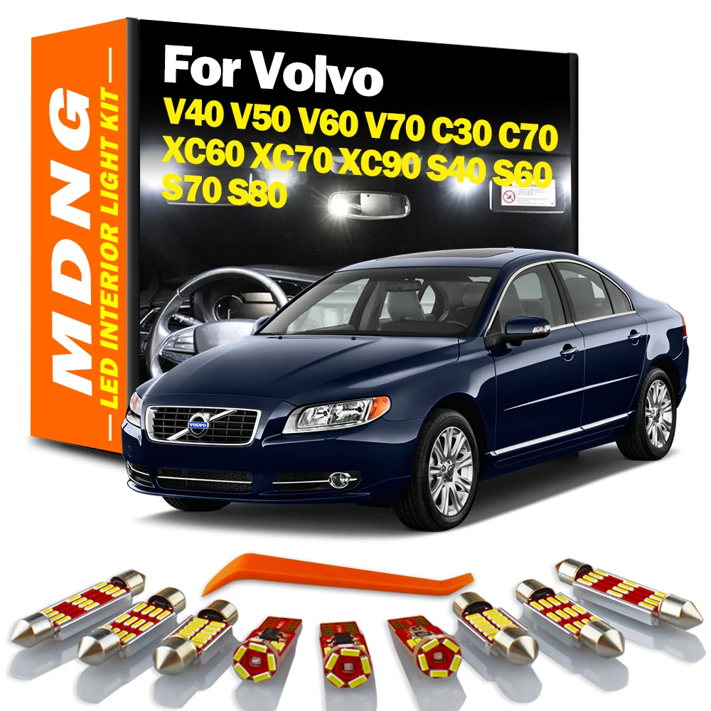 MDNG светодиодная интерьерная с Canbus светильник Kit для Volvo V40 V50 V60 V70 S40 S60 S70 S80 C30 C70 XC60