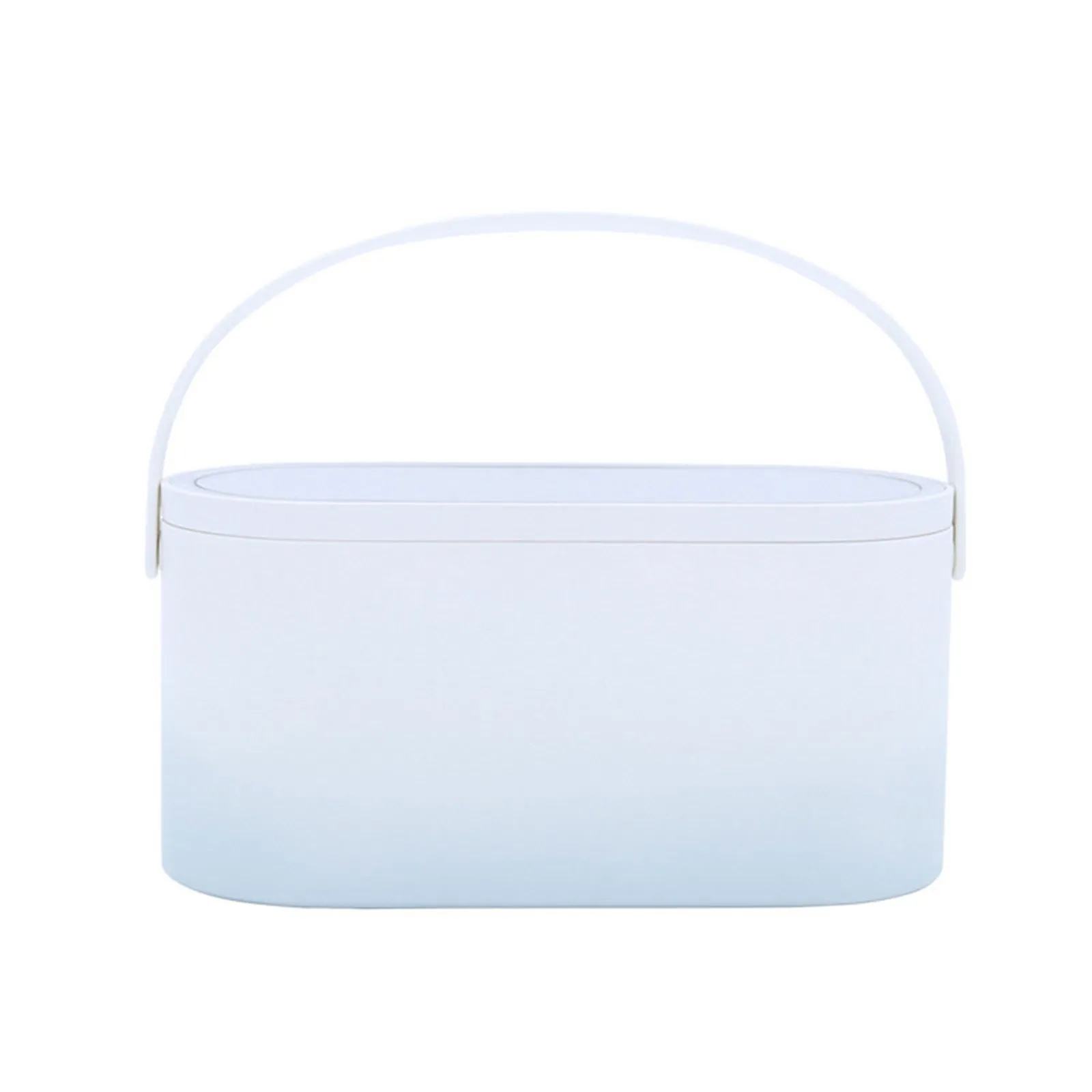 

Portable Makeup Organizer Box Skin Care Organzier for Makeup with Mirror LED Ring Light for Travel STTX889