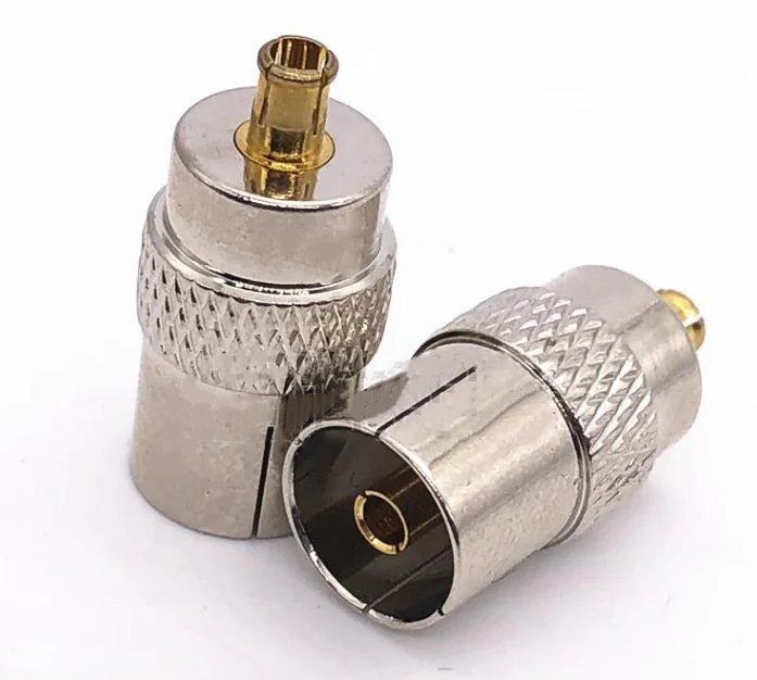 2pcs Adapter 75ohm MCX Male to IEC DVB-T TV Female RF Coaxial Connector