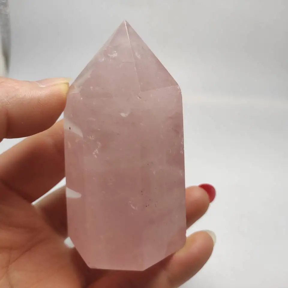 1 шт. натуральный розовый хрустальный столб розовые кварцевые обелиски