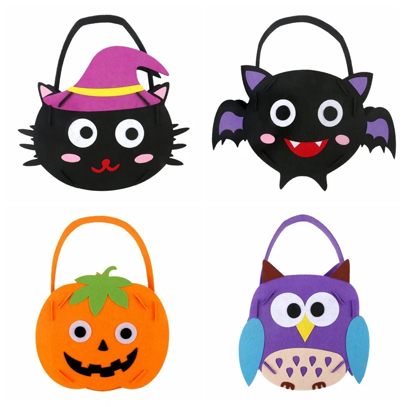 

Halloween Candy Bag Carry Pumpkin Bag Beg Sugar Kindergarten Handmade Diy Candy Bag Halloween Dress up Children's Favorite Gift