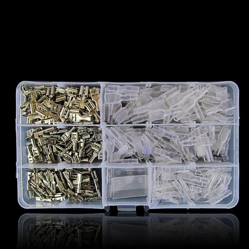 300 шт Женский Мужской Электрический Лопата проволочные стыковые соединители