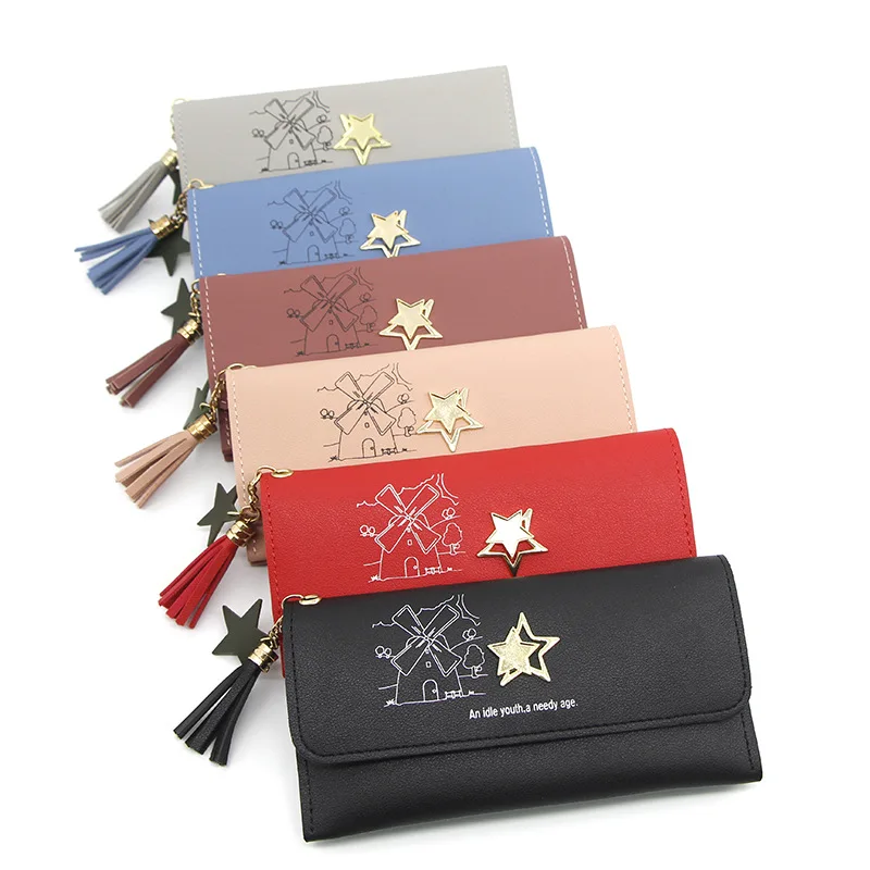 Новинка Женский Длинный кошелек корейский студенческий модный мультяшный милый