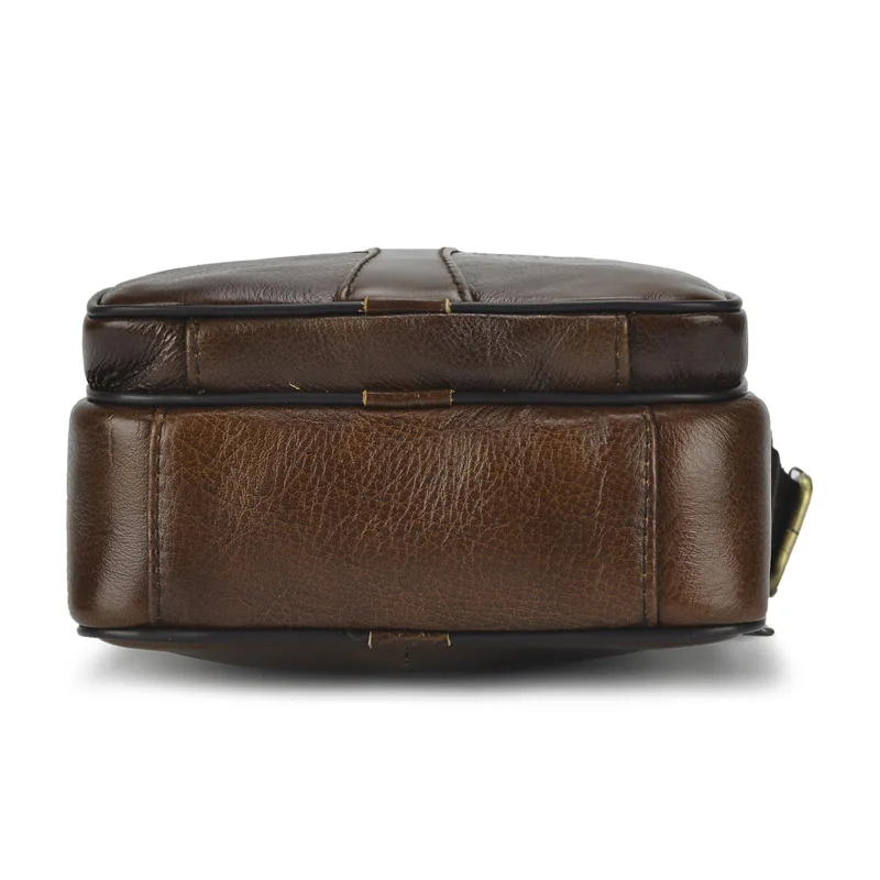 

Genuine Leather Men's Shoulder Bag Business Vintage Brand Designer Single Crossbody Bags for Man Small Male Messenger Bag Ipad