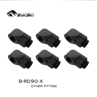 bykski 6pcslot g14 4590 degree rotary compression fitting water cooling elbow adaptors metal connector b rd90 x b rd45 x