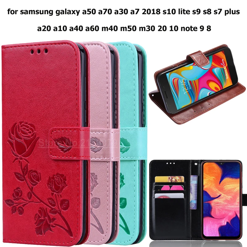 Чехол-бумажник для samsung galaxy a50 a70 a30 a7 2018 s10 lite s9 s8 s7 plus a20 a10 a40 a60 m40 m50 m30 20 10 note 9 8