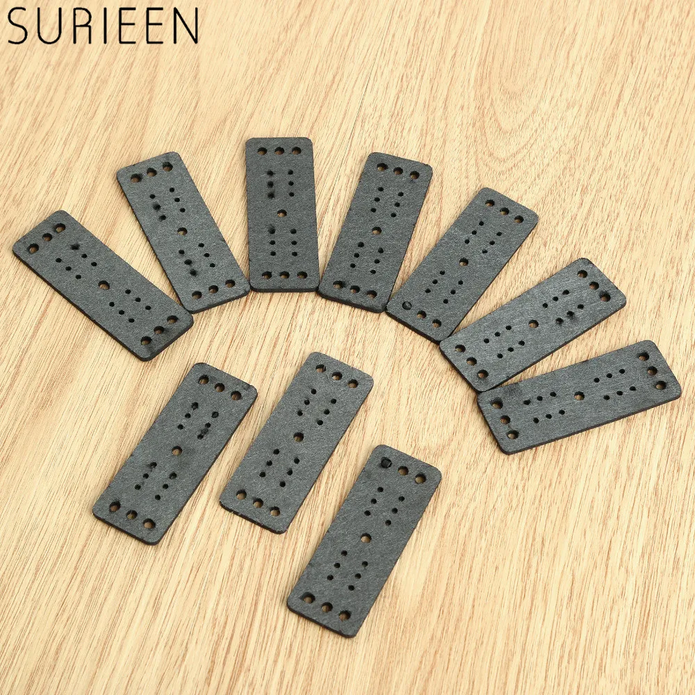 

Hunting 10Pcs Microfiber Leather Slingshots Pouches Multi Holes Outdoor Shooting Bow Sling Shots Catapults Replacement 65mmX24mm