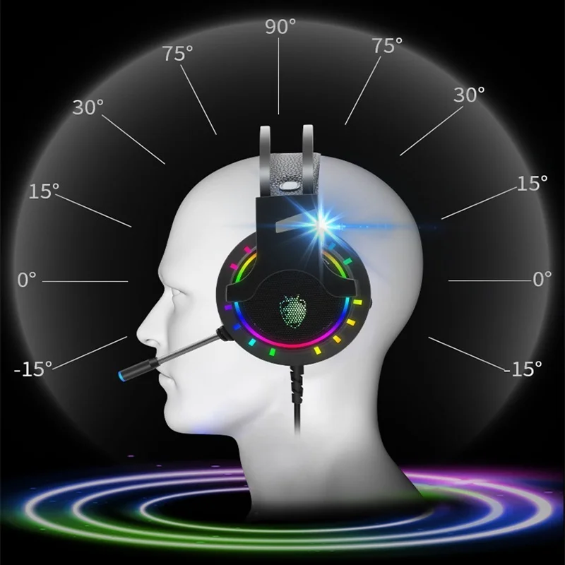 Профессиональная игровая гарнитура с микрофоном стерео анти шум бас 3 5 мм