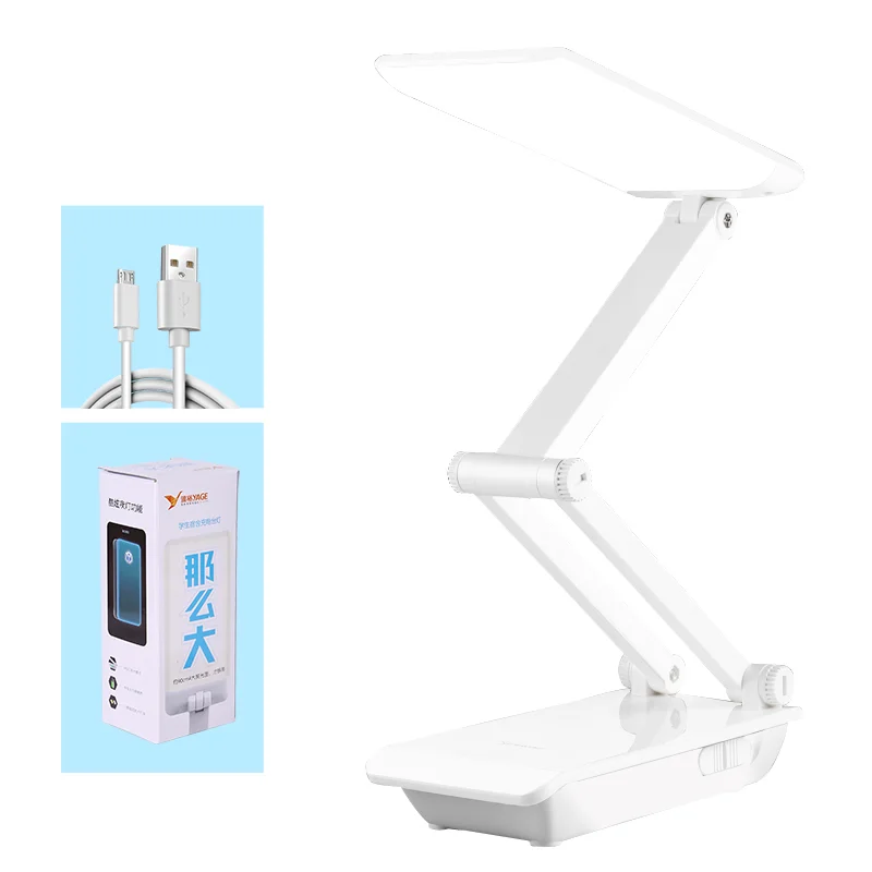 Складная Настольная лампа для студентов 3 режима светильник перезаряжаемая