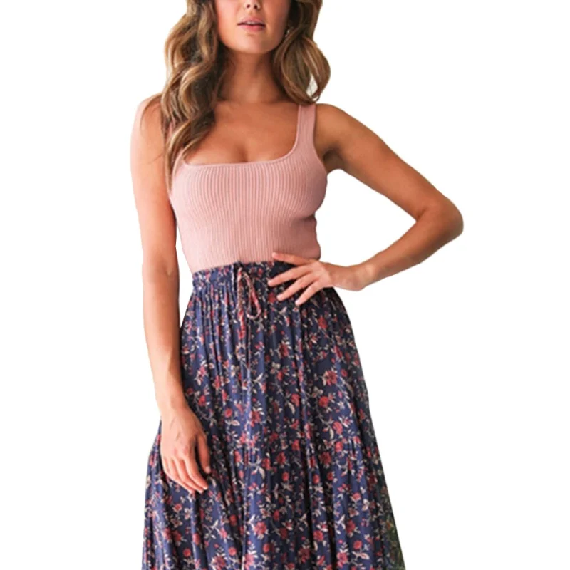 Женские Короткие майка на бретельках однотонные короткие майки