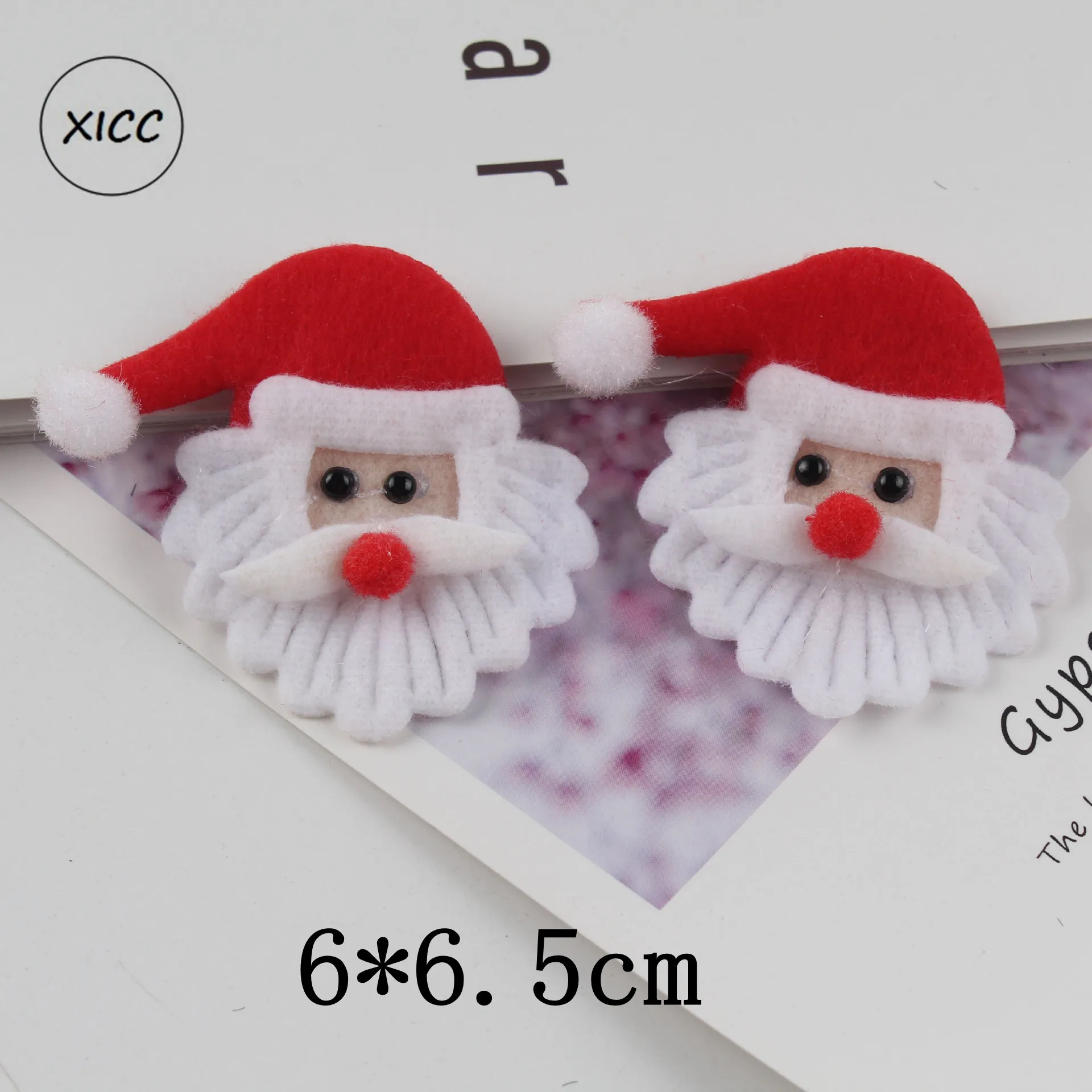 1pc Santa Claus XICC прекрасный Рождественский праздник нетканый Войлок тканевый Снеговик шляпа олень мультфильм ручная работа, сделай сам, ремесло забавное украшение рождественской елки - Цвет: 1pc Santa Claus