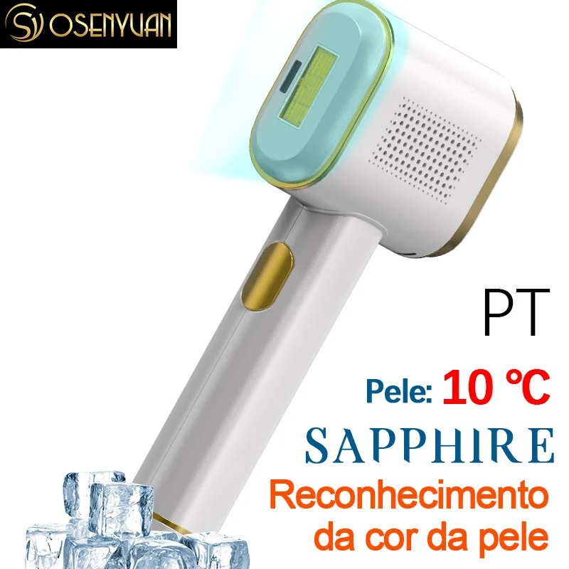 

Osenyuan T023C Laser Epilator The World's First Fully Intelligent Skin Detection Hair Removal Sapphire Ice Permanent Epilator