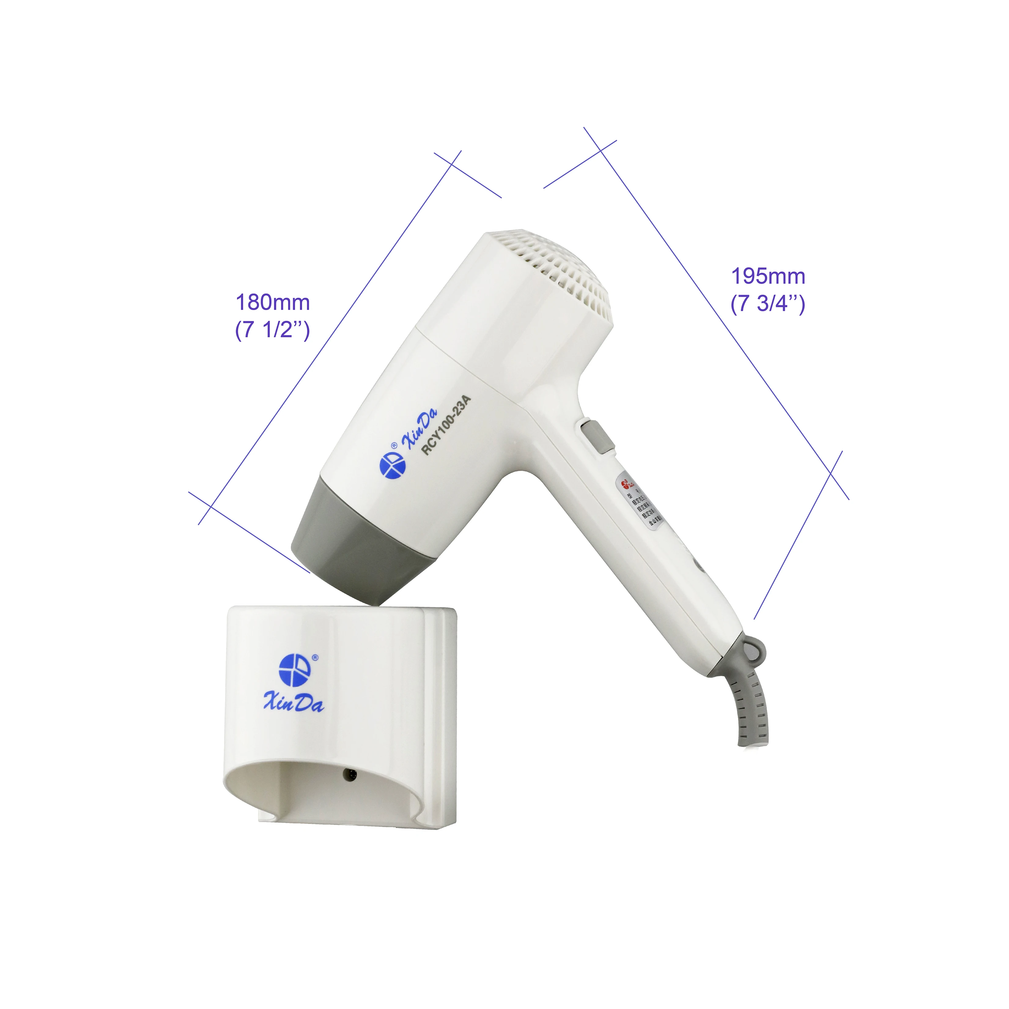 XINDA RCY 100 23A фен для дома и отеля Удобная монтируемая база с выключателем