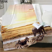 nknk brank elephant blanket zebra plush throw blanket animal blankets for beds landscape 3d print sherpa blanket fashion premium