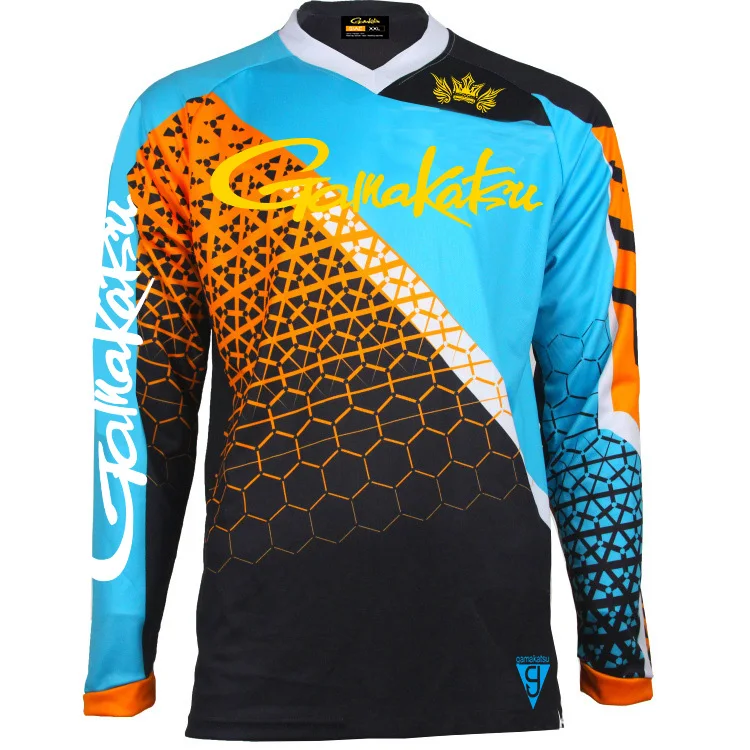 2021 Summer New Gamakatsu Long Sleeve Fishing Shirt Quick Dry Clothing Anti-UV Sunscreen Clothes po546 | Спорт и развлечения
