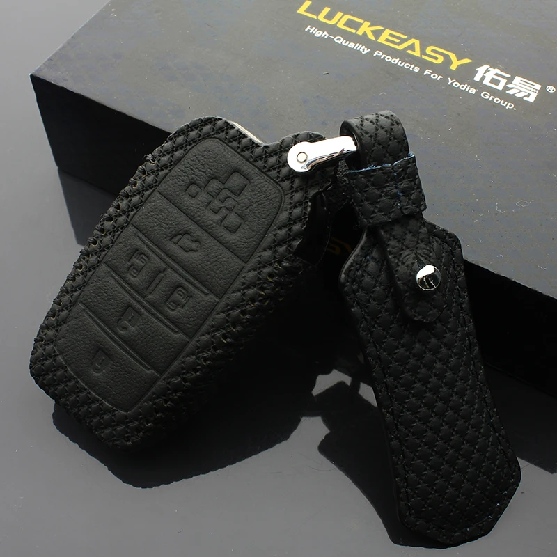 

luckeasy Leather Key Cover for toyota alphard 2012 2015 previa 2012 5 button CAR holder case key3