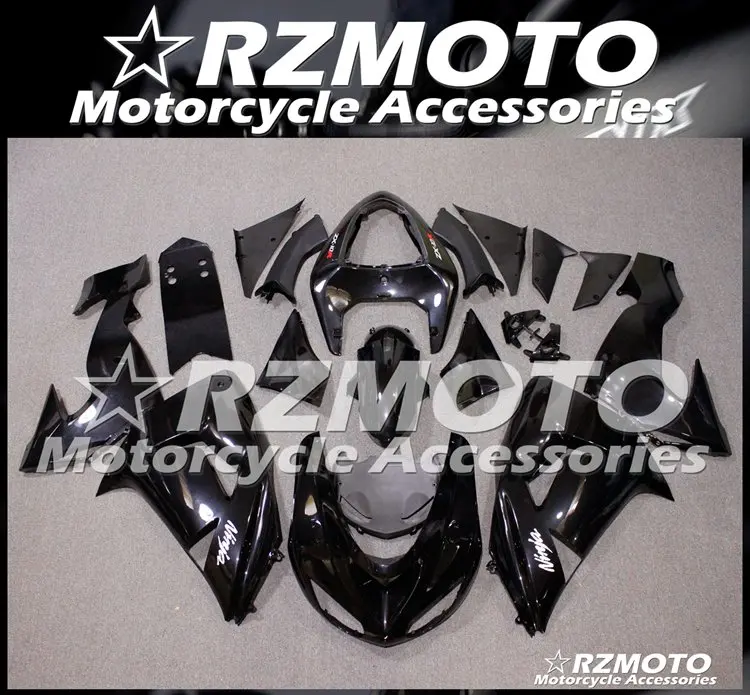 

Новый ABS весь обтекатели комплект подходит для Kawasaki Ninja ZX-10R ZX10R 10R 2006 2007 06 07 кузова Комплект черного цвета