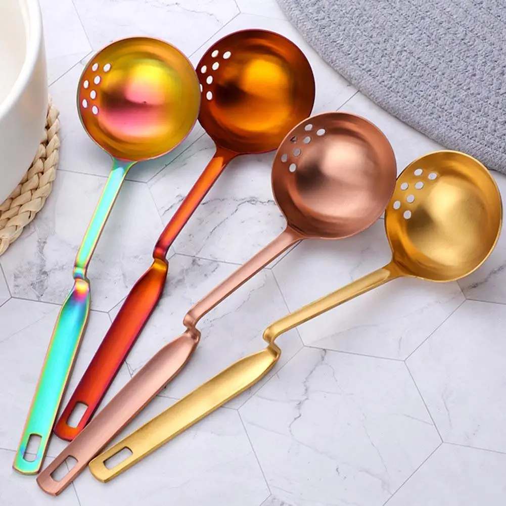 Нержавеющая сталь длинная ручка настенный изгиб горячий горшок суп ложка