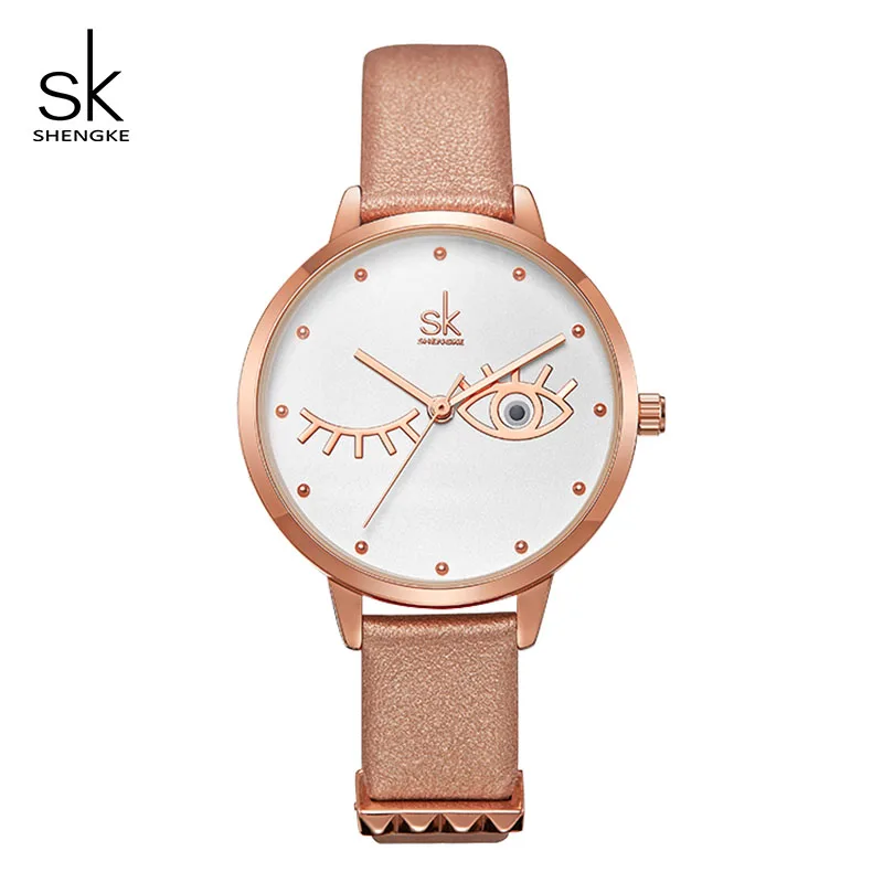Часы наручные ShengKe женские кварцевые креативные тонкие модные брендовые 2019