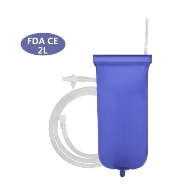 2L no box 1.6L 2L многоразовая Складная Анальная Douche сумка для клизмы влагалищной толстой кишки орошение очистка Flusher запор для мужчин женщин гигиены - Цвет: 2L no box