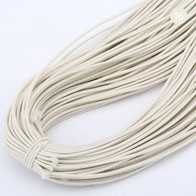 beige 8meters Высокоэластичная 1 мм цветная круглая резинка круглая эластичная канатная Резиновая лента эластичная линия DIY Швейные аксессуары 8 м/лот - Цвет: beige 8meters