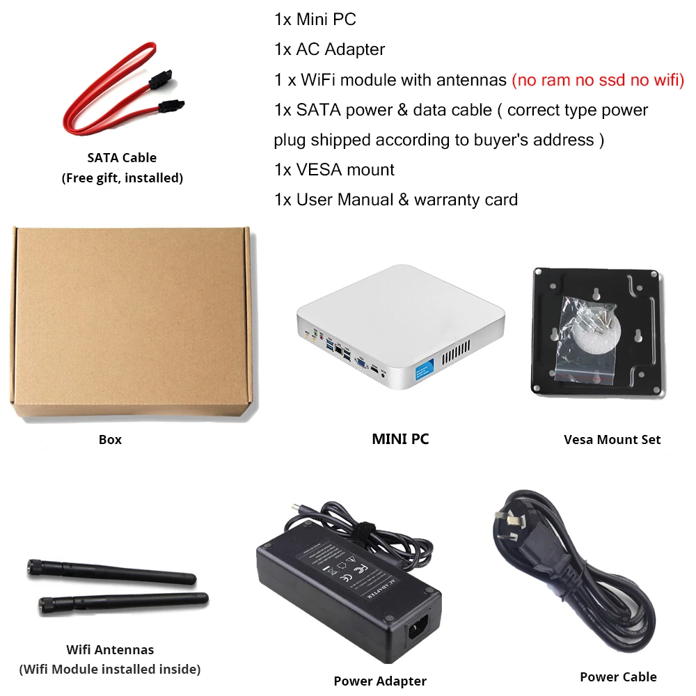 XCY Мини ПК компьютер Intel Core i7 7500U i5 7200U процессор windows/10 linux игровой ПК 4 к UHD HTPC HDMI VGA WiFi Настольный X26UL