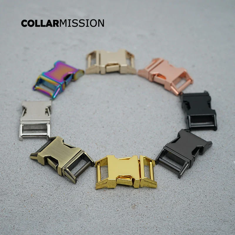 10 шт./лот застежка с боковой пряжкой kirsite DIY ошейники для собак аксессуары прочный замок безопасности розничная продажа 15 мм ленточная обвязка 8 видов