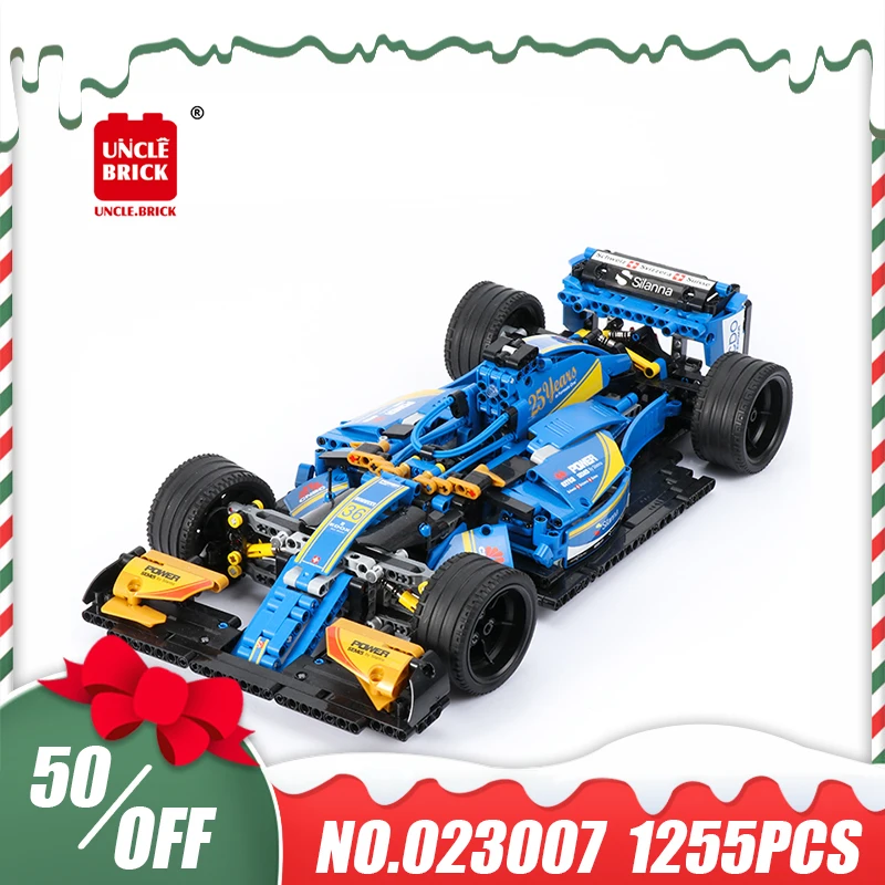 Техническая модель конструктора 1255 + шт. Супер гоночный автомобиль F1 спортивный