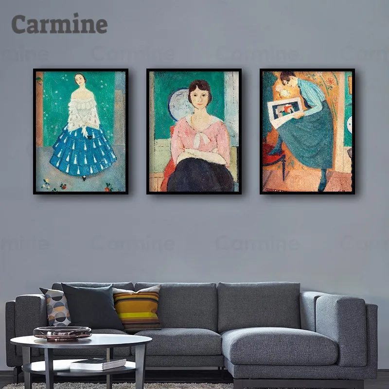 

Retro Style Oil Painting Canvas Painting Fashionable Modern Lady Posters and Print Funny Interesting Wall Art Pictures for Room