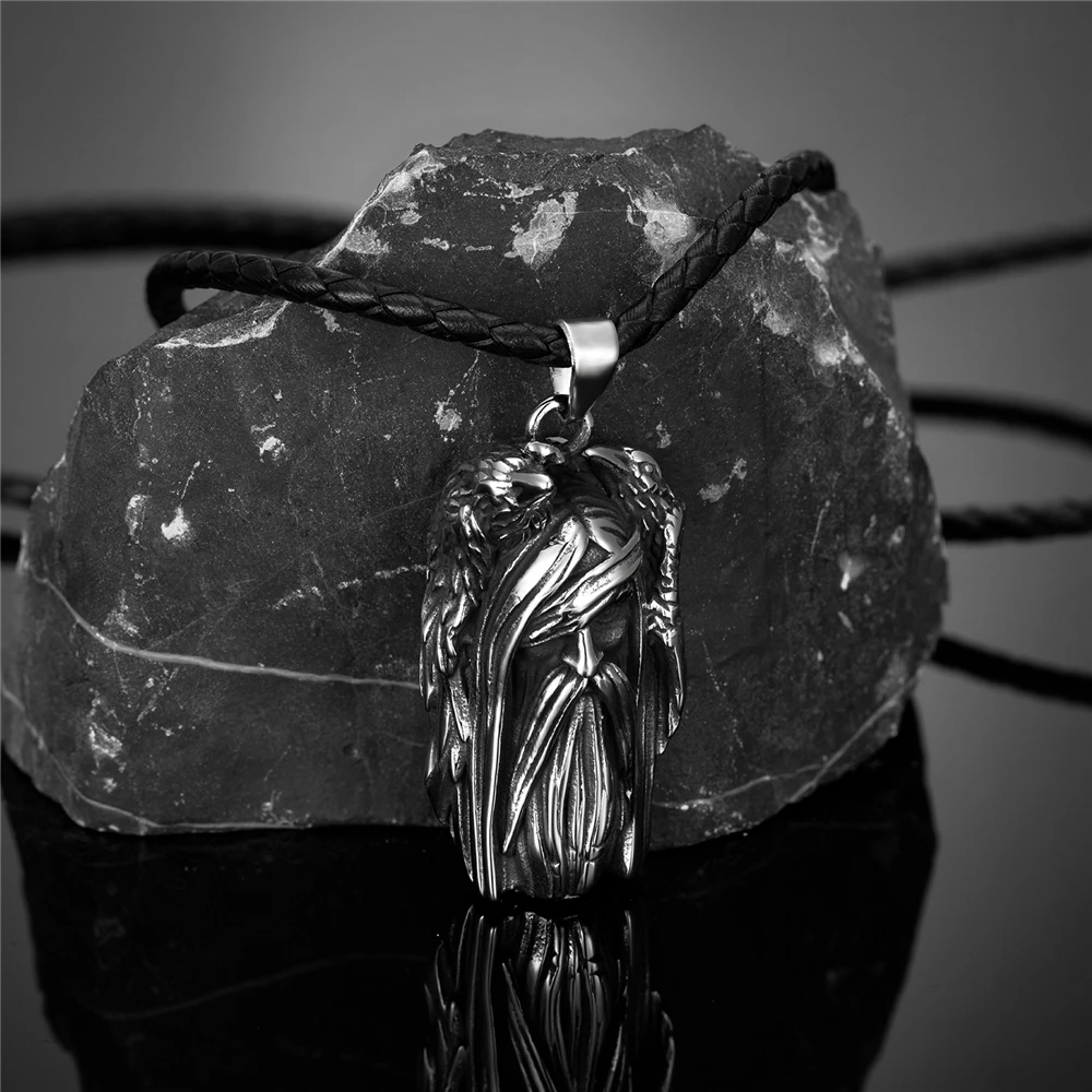 Скандинавская мифология кожаное ожерелье с вороной Одина викинги Ворон Тор руны