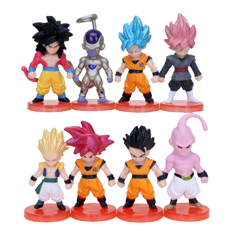 8 шт./компл. детские фигурки дракона Chichi Ox King Kame Sennin Pual из ПВХ игрушки|Игровые и