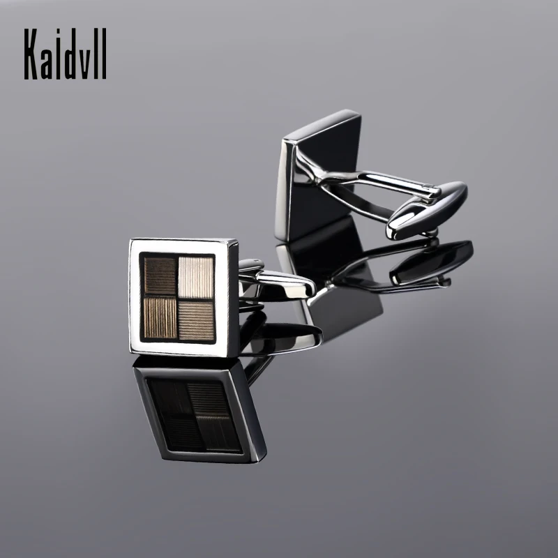 Kaidvll новинка запонки мужские Роскошные синие белые квадратные