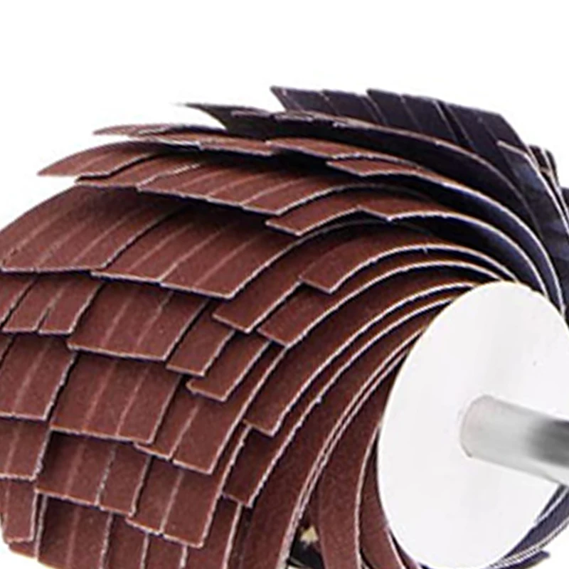 4Pcs 6Mm Shank Sandpaper Shutter Wheel 150/240/320/400 Grit Sanding Grinding Flap Cloth Polishing | Инструменты