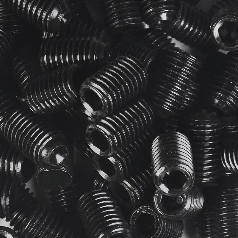 

5-20pcs M1.6 M2 M2.5 M3 M4 M5 M6 M8 DIN916 Black Grade 12.9 Alloy Steel Hex Hexagon Socket Allen Cup Point Grub Screw Set Bolt