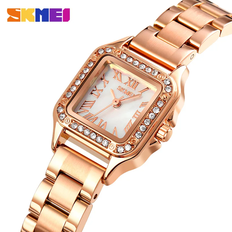 

SKMEI Top Brand Fashion Quartz Watch Women Luxury All Steel Ladie Watch Waterproof Small Dial Hours Wristwatch Relogio Feminino