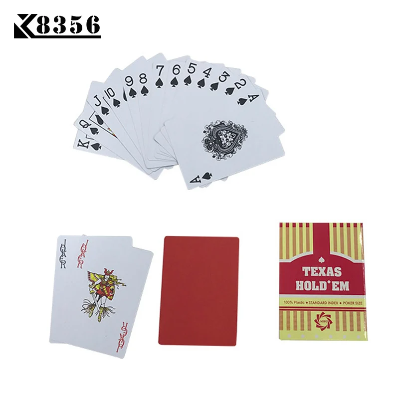 K8356 2 компл./лот строчными буквами Техасский Холдем Пластик игральные карты