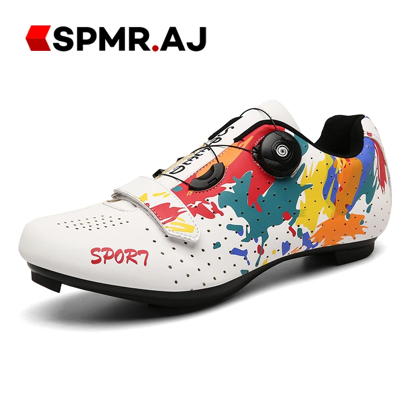

Cycling MTB Shoes 2022 New Men Sports Route Cleat Road Bike Speed Flat Sneaker Racing Women Bicycle Mountain Spd Biking Footwear