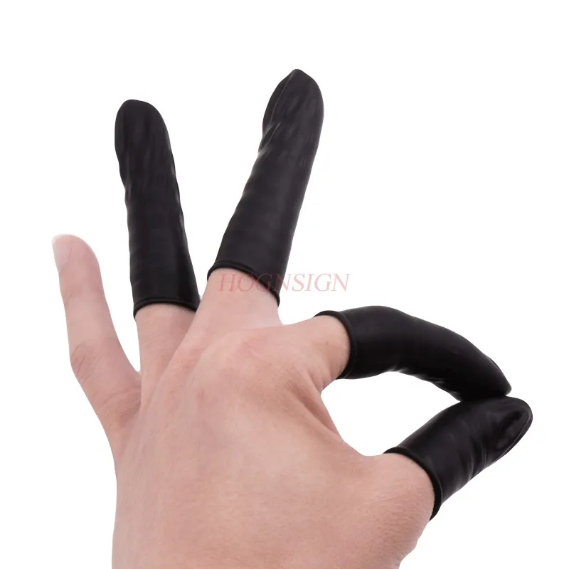 

500g latex Black non-slip latex finger sets disposable rubber wear-resistant thickening labor insurance industrial