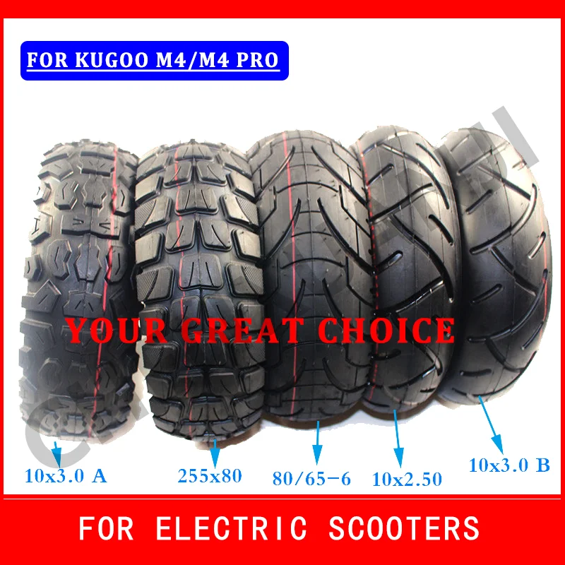 

10 Inch City/Off Road Inflatable Tire Native Sizes for Kugoo M4 Electric Scooter Speedual Grace 10 Zero 10X 10x3.0 255x80 10x2.5